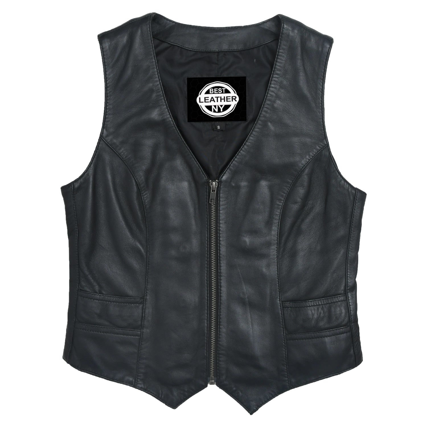 SATIN Motorcycle Leather Vest Women's Leather Vest Best Leather Ny