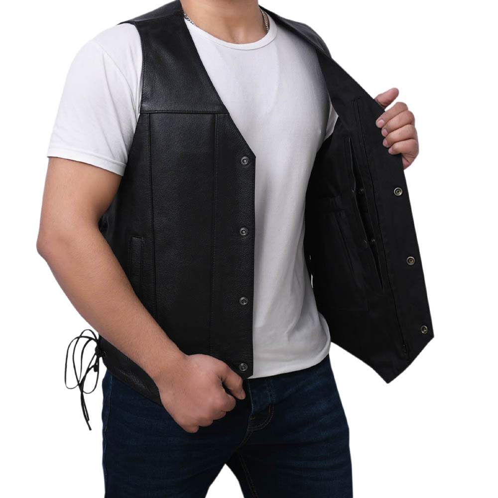DOE - Motorcycle Leather Vest Men's Leather Vest Best Leather Ny