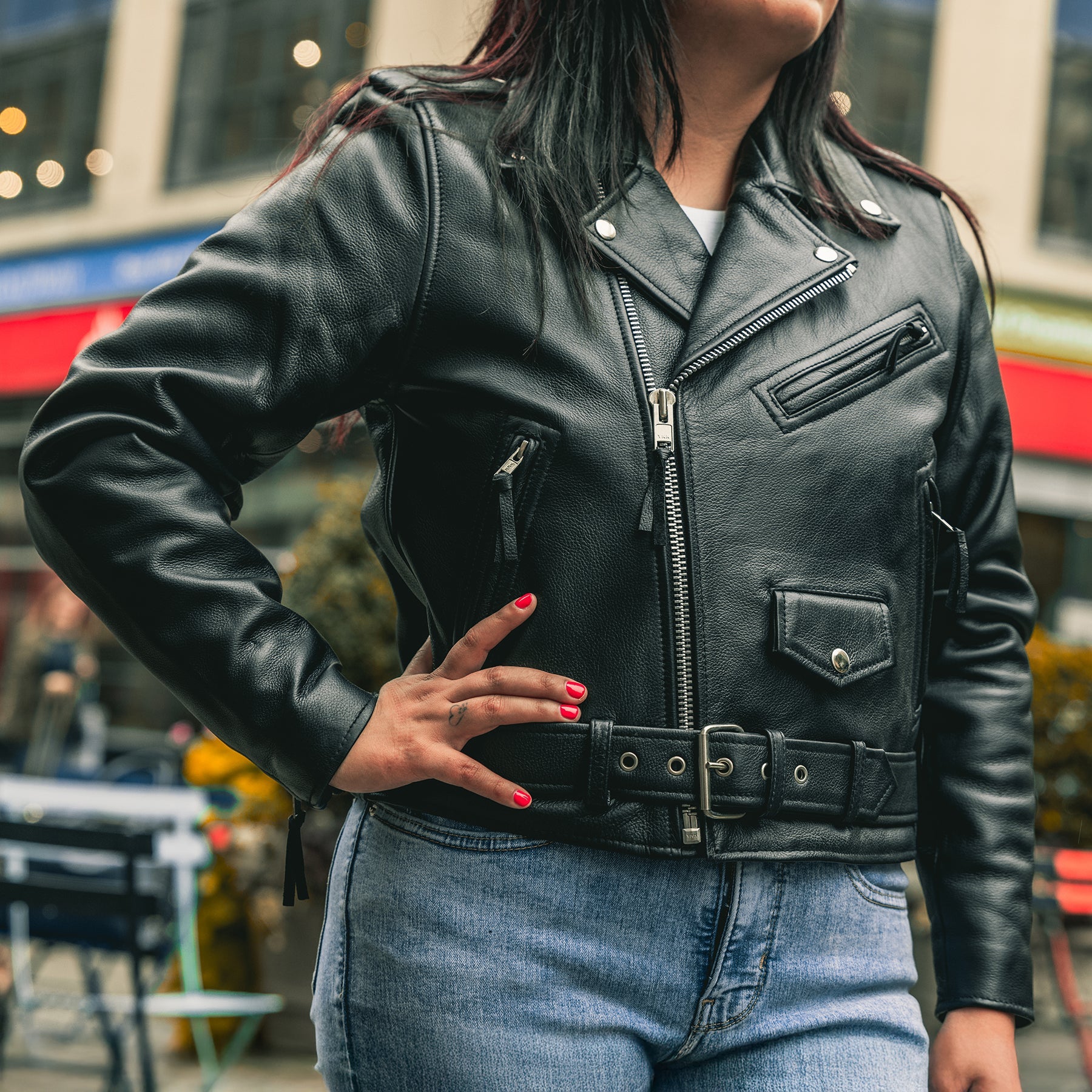 WONDERLAND Motorcycle Leather Jacket Women's Motorcycle Leather Jacket Best Leather Ny