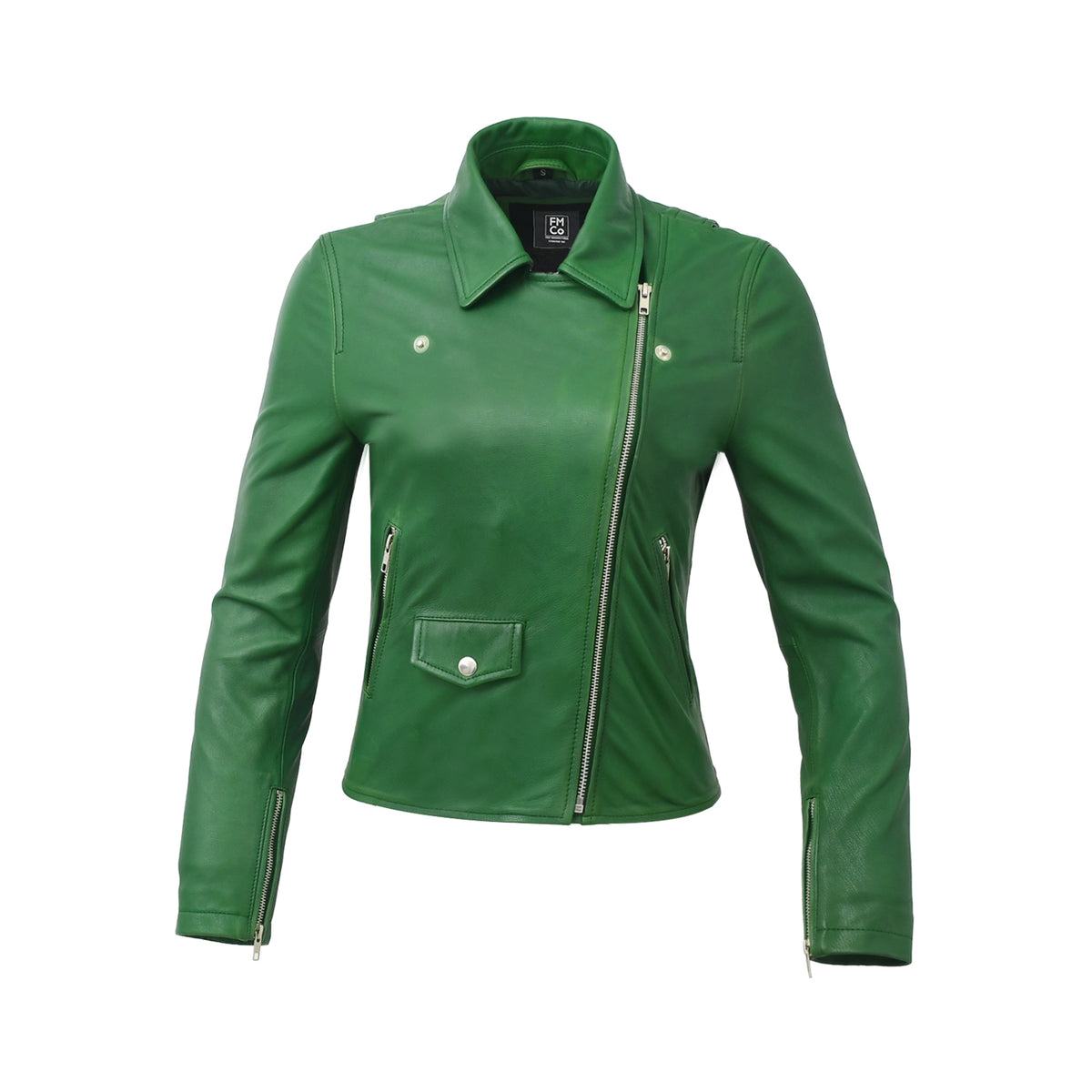 Lennox Moto Style Leather Jacket Women's Fashion Leather Jacket FMCo