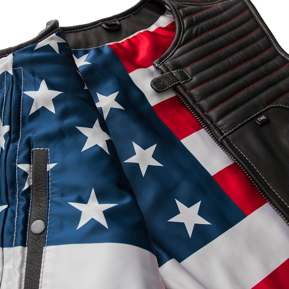 Anthem Men's Swat Style Leather Motorcycle Vest - Limited Edition Factory Customs Best Leather Ny