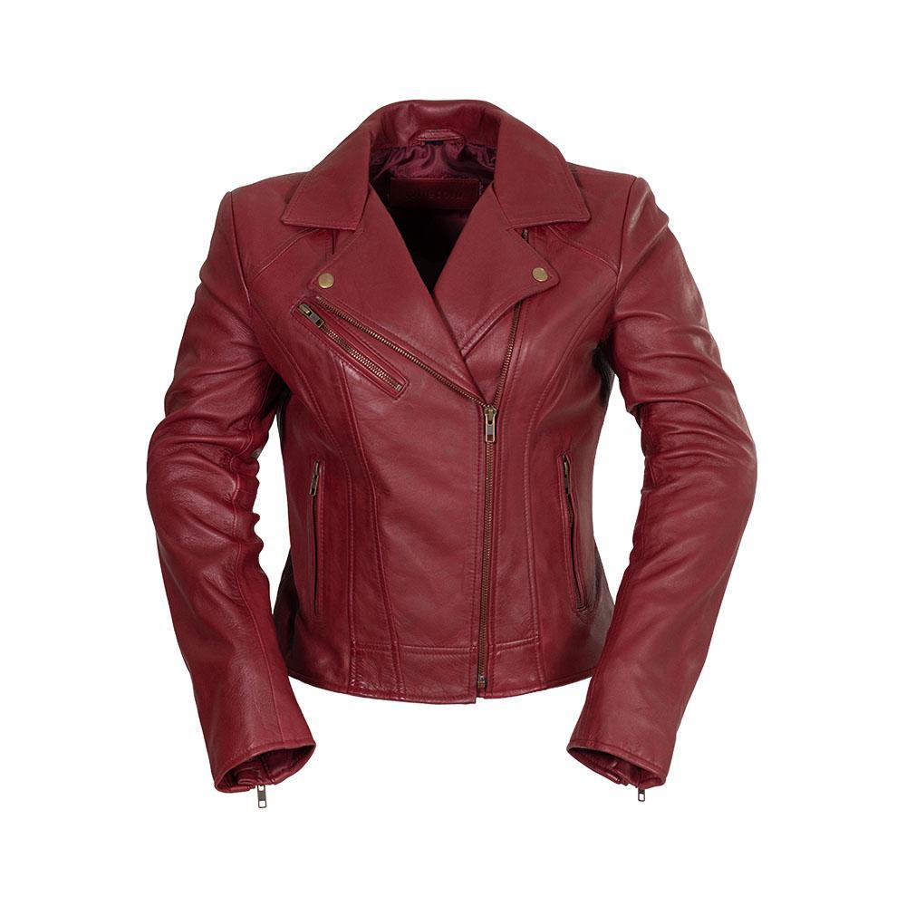 Betsy - Women's Fashion Lambskin Leather Jacket (Oxblood) Women's Fashion Leather Jacket Best Leather Ny