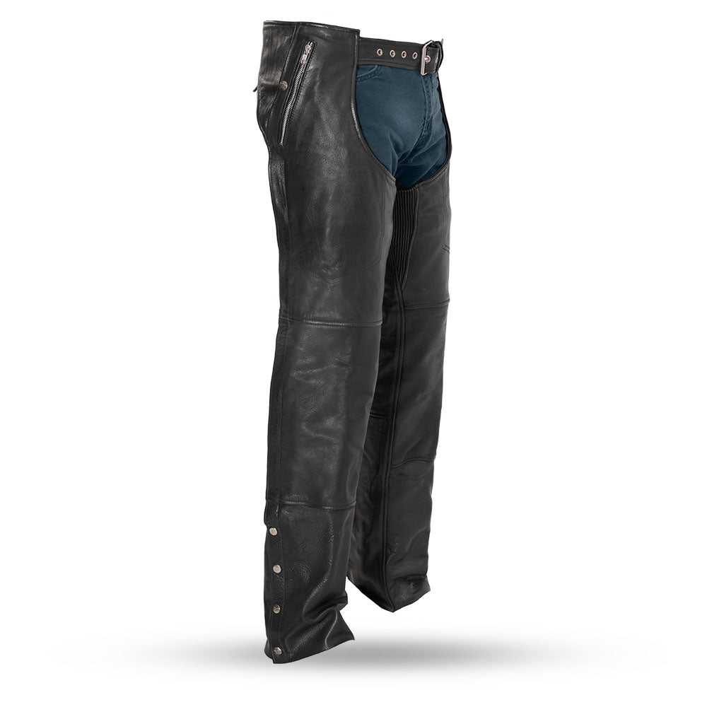 BLING Motorcycle Leather Chaps Leather Chaps Best Leather Ny Black 3XS