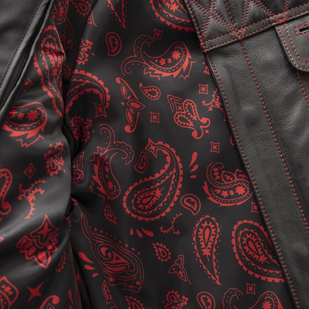 High quality Mens Cafe Style Men's Leather Motorcycle Jackets in black, grey, and red colour.