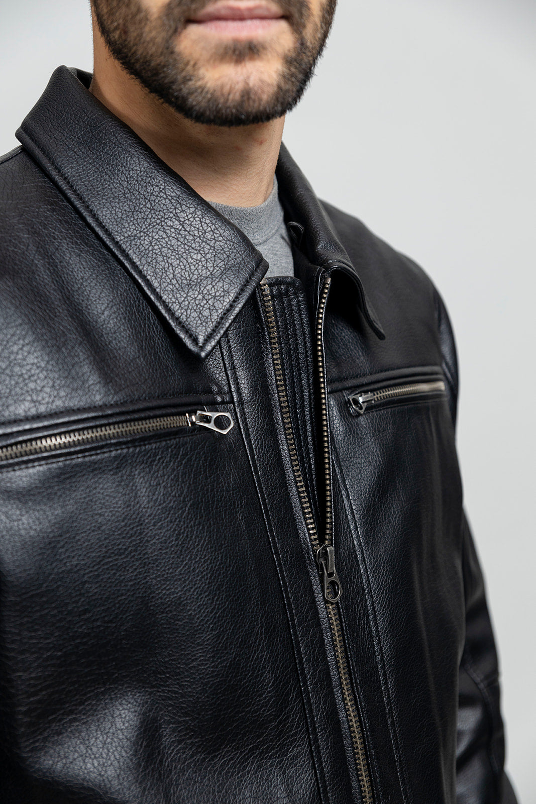 Conner Men's Vegan Faux Leather Jacket Men's Vegan Faux Leather jacket FMCo