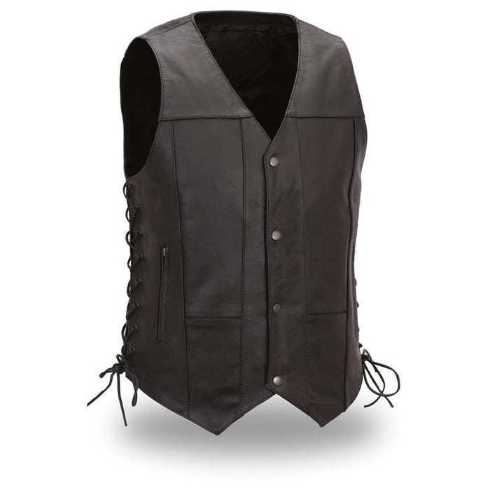 COSMO - Motorcycle Leather Vest Men's Leather Vest Best Leather Ny S Standard