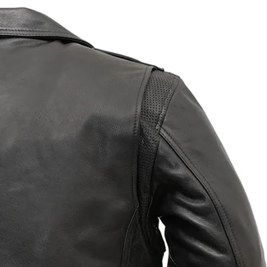 FAST SAGA Men's Leather Motorcycle Jacket Men's Motorcycle Jacket Best Leather Ny