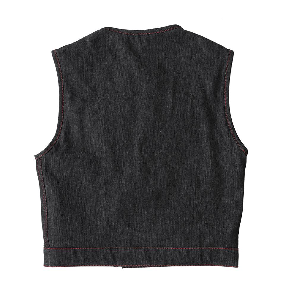 FELIX - Motorcycle Denim Vest Men's Denim Vest Best Leather Ny