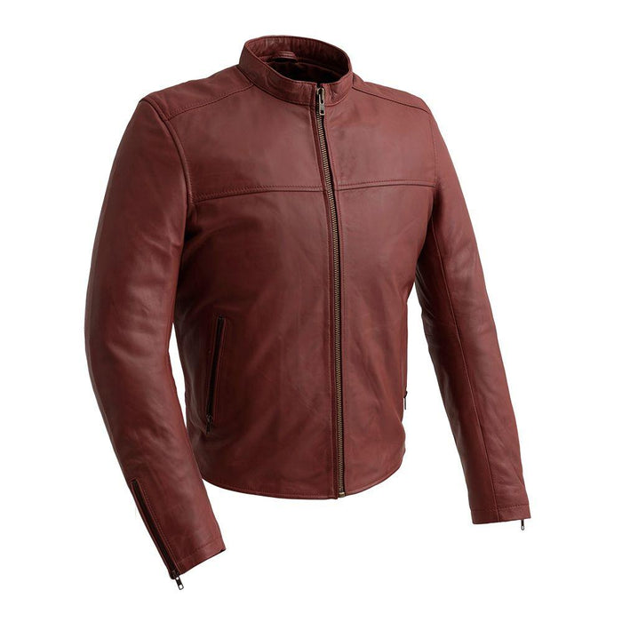 Grayson - Men's Fashion Lambskin Leather Jacket (Oxblood) Men's Fashion Leather Jacket Best Leather Ny