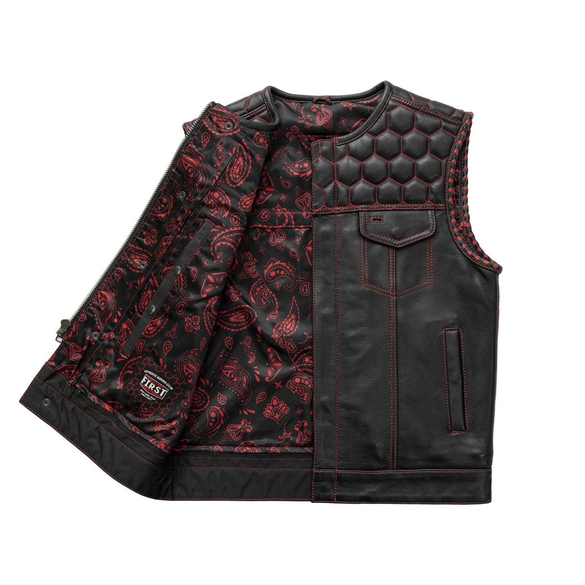 Summit Men's Club Style Leather Vest Men's Leather Vest Best Leather Ny