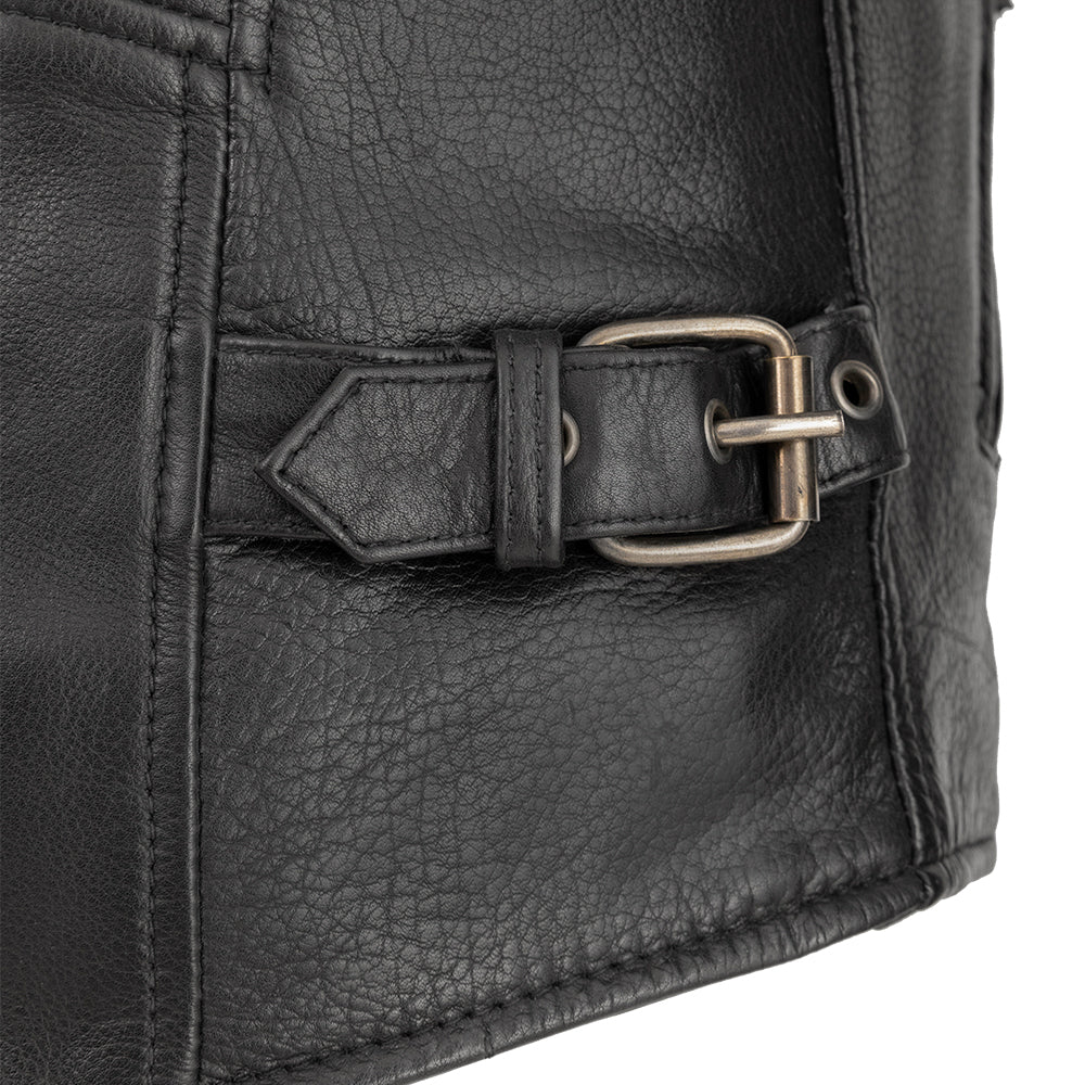 Mad Max - Men's Leather Motorcycle Jacket (Black) Men's Motorcycle Jacket Best Leather Ny