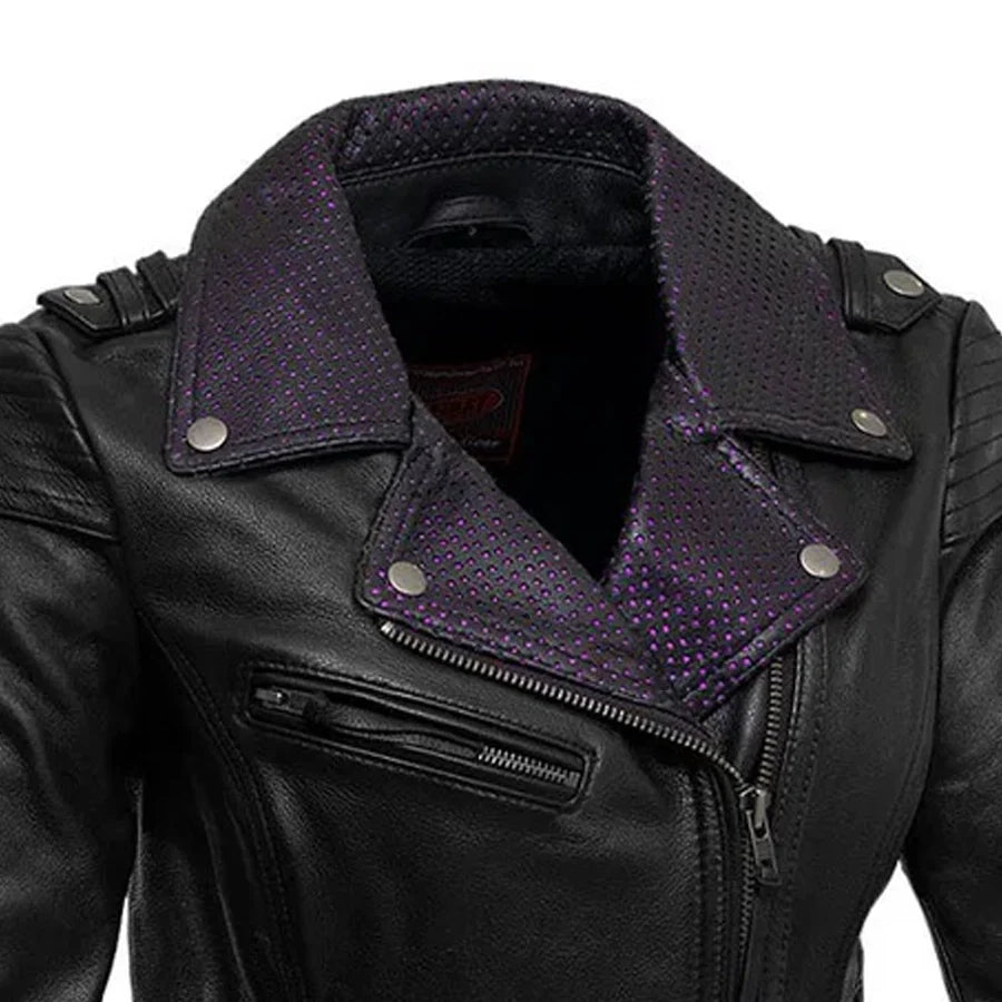 CERI Motorcycle Leather Jacket Women's Motorcycle Leather Jacket Best Leather Ny