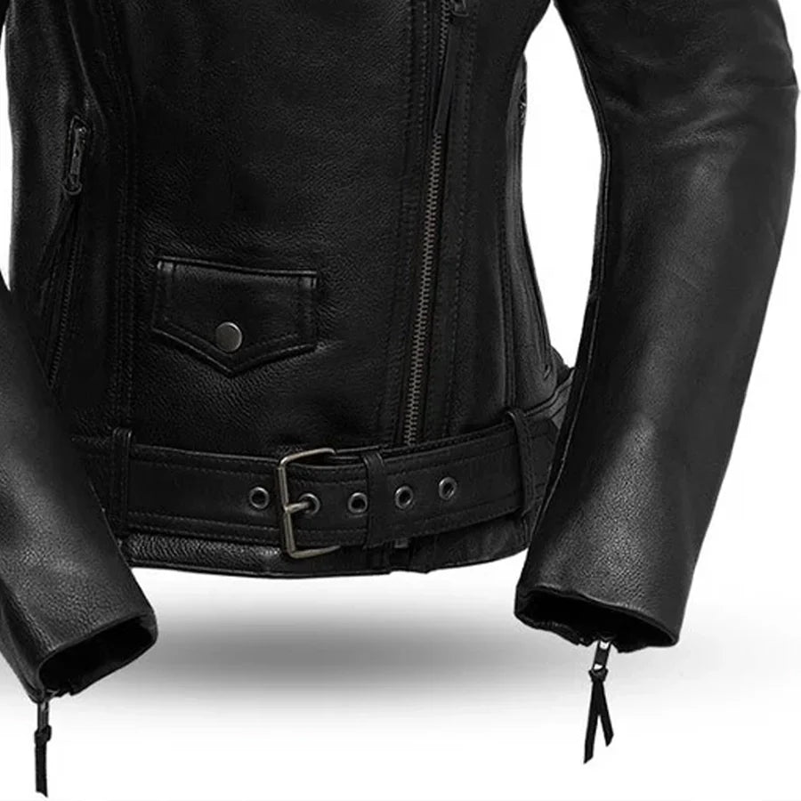 CERI Motorcycle Leather Jacket Women's Motorcycle Leather Jacket Best Leather Ny