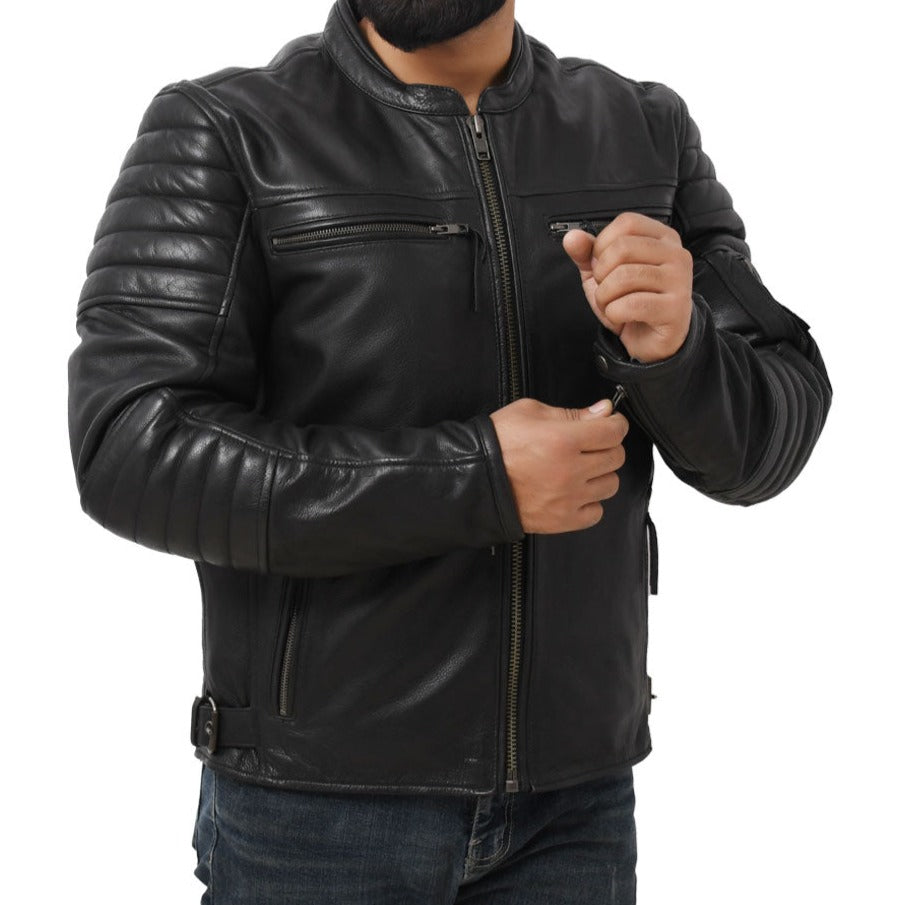 KINGS - Men's Leather Motorcycle Jacket Men's Motorcycle Jacket Best Leather Ny