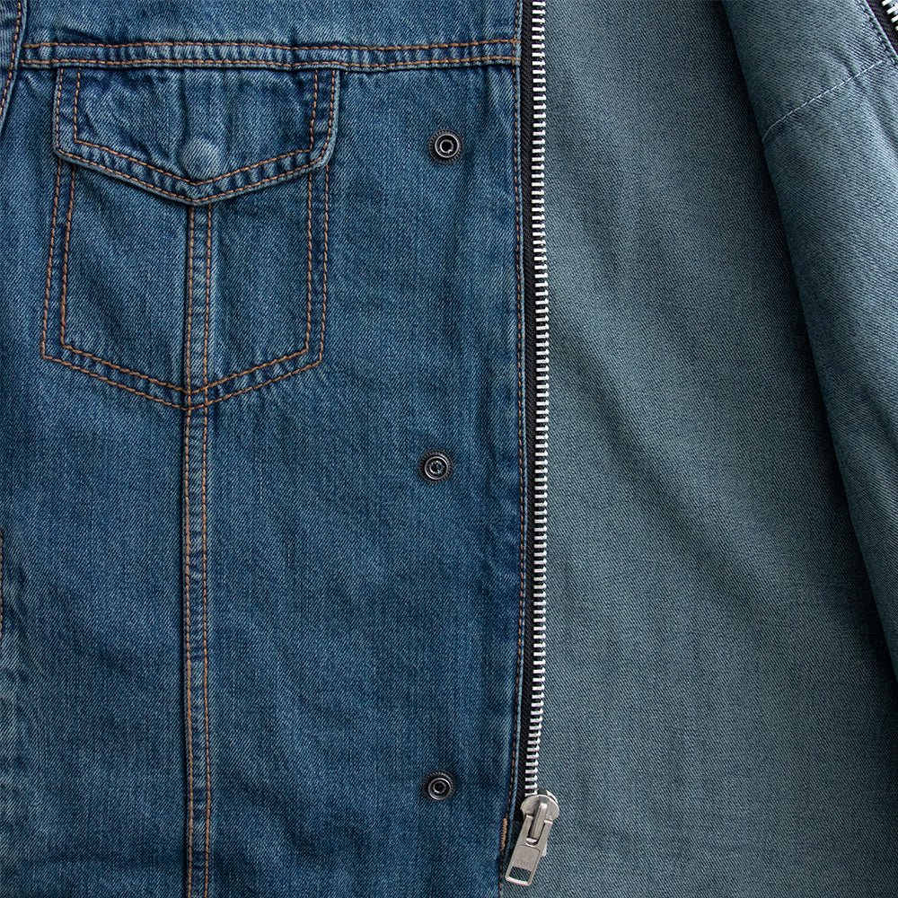 VICTOR - Motorcycle Denim Vest Men's Denim Vest Best Leather Ny