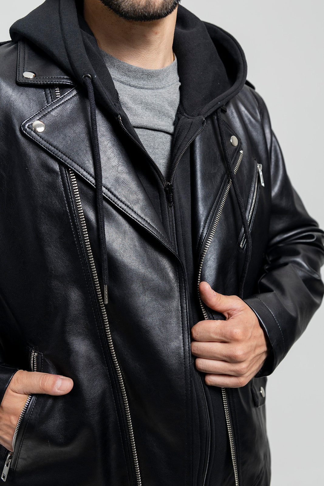 Ralph Men's Vegan Faux Leather Jacket Men's Vegan Faux Leather jacket FMCo