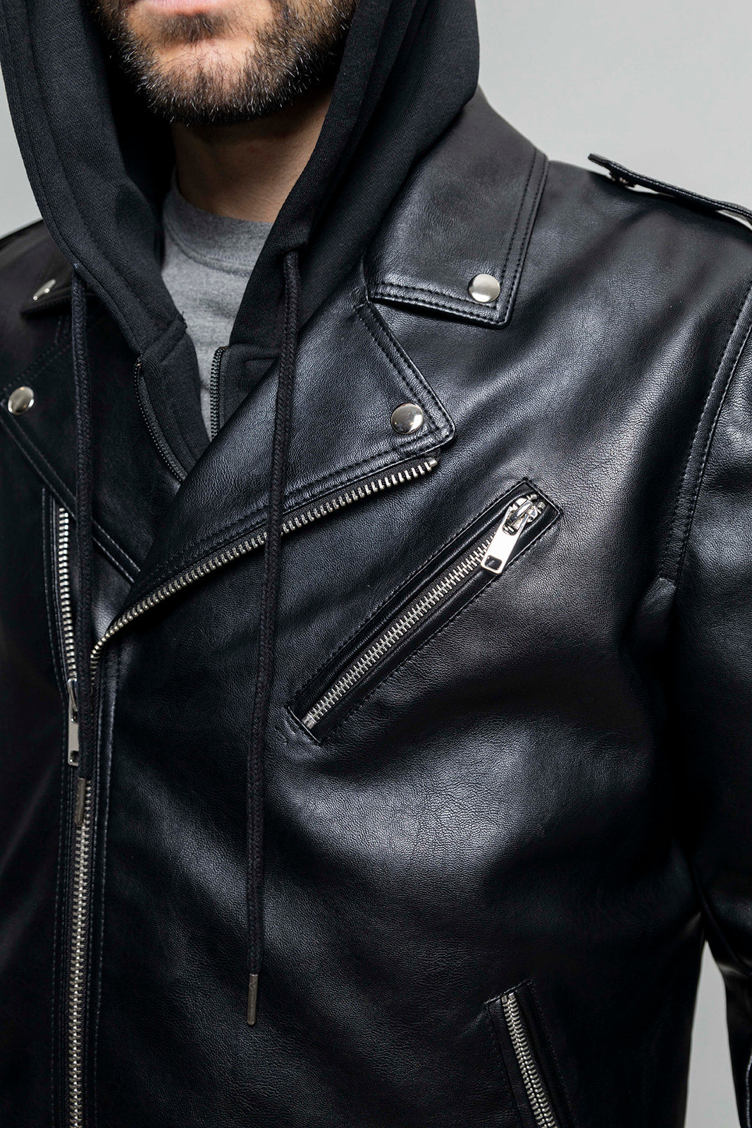Ralph Men's Vegan Faux Leather Jacket Men's Vegan Faux Leather jacket FMCo