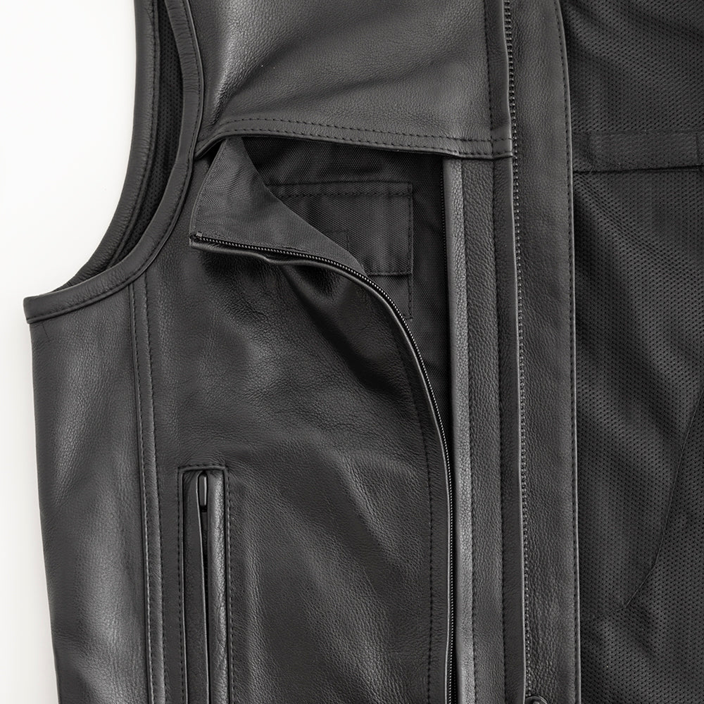 CANUCK - Motorcycle Leather Vest Men's Leather Vest Best Leather Ny