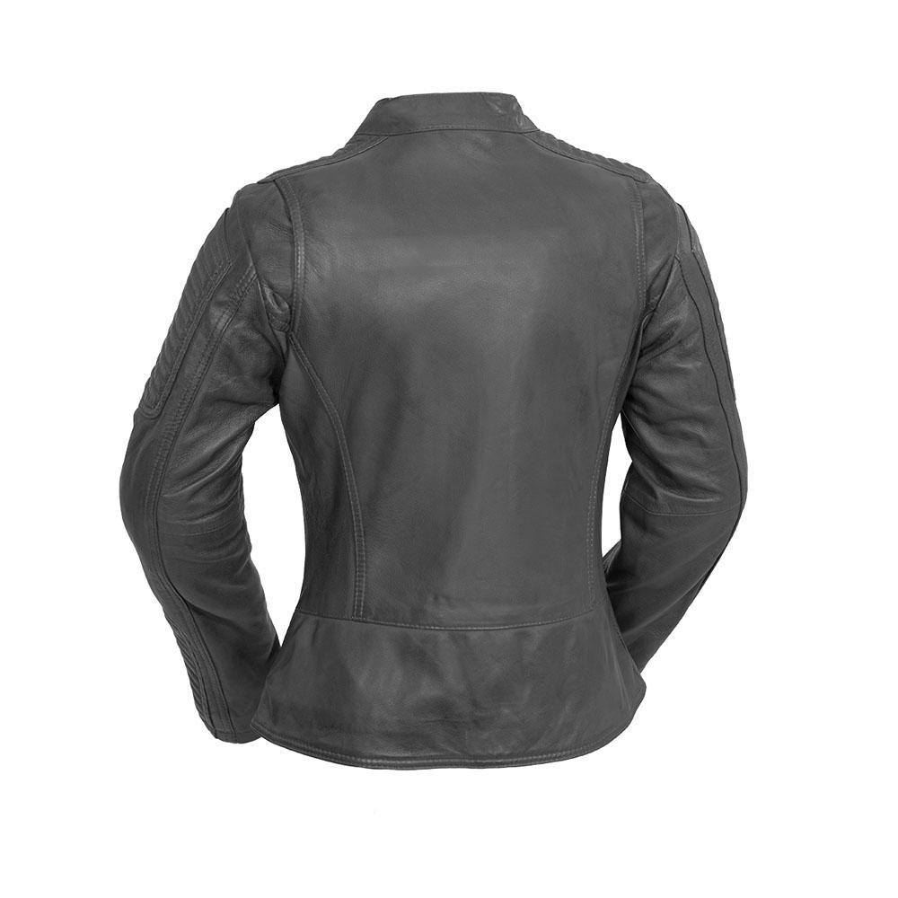 Zena - Women's Fashion Lambskin Leather Jacket (Anthracite Gray) Women's Fashion Leather Jacket Best Leather Ny