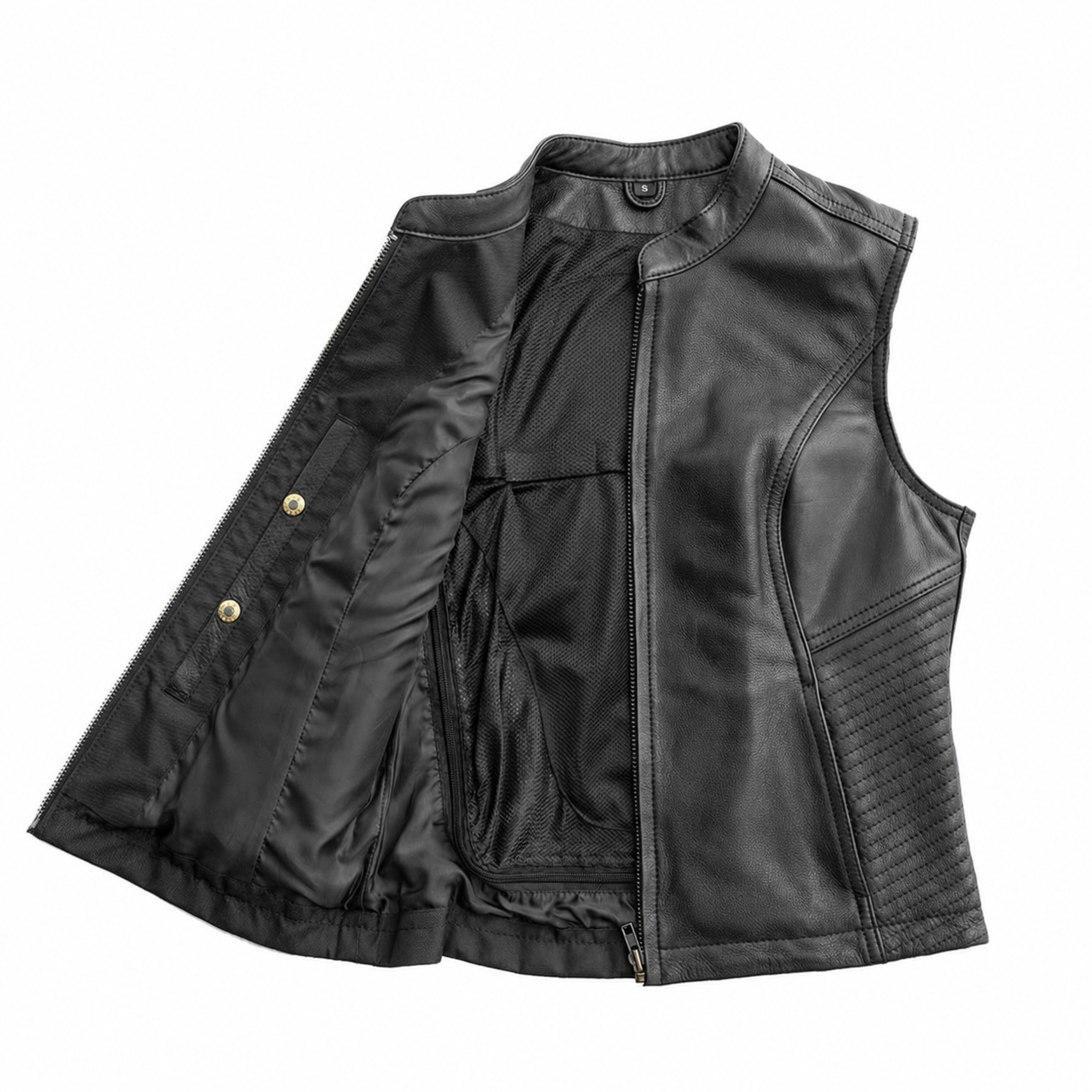 Nova Women's Motorcycle Leather Vest Women's Leather Vest Best Leather Ny