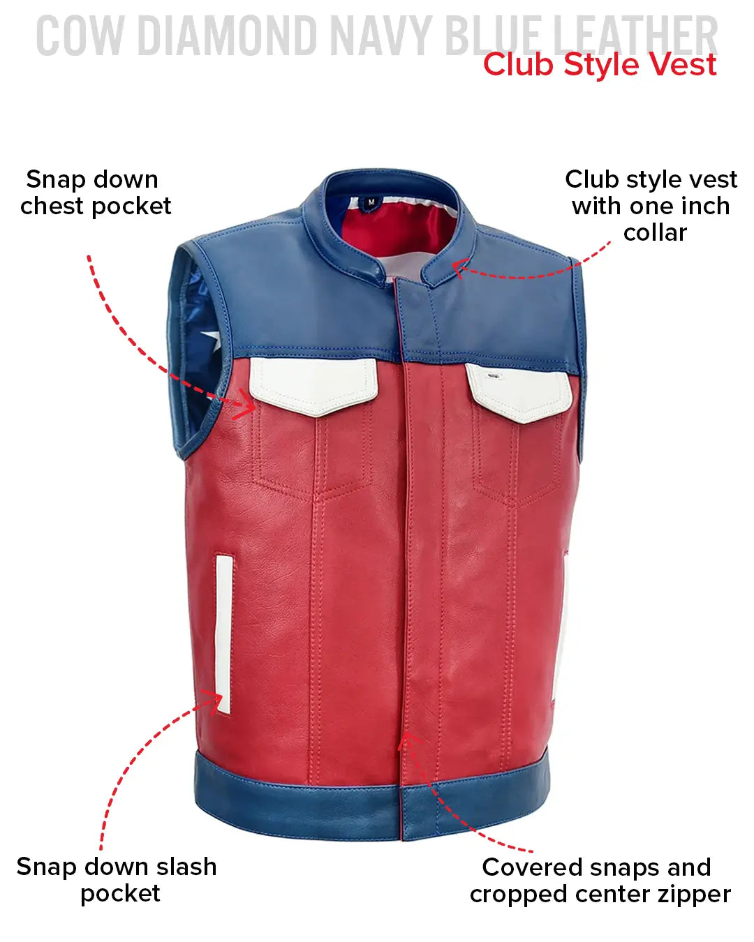 Patriot Rebel Men's Motorcycle Leather Vest Men's Leather Vest Best Leather Ny