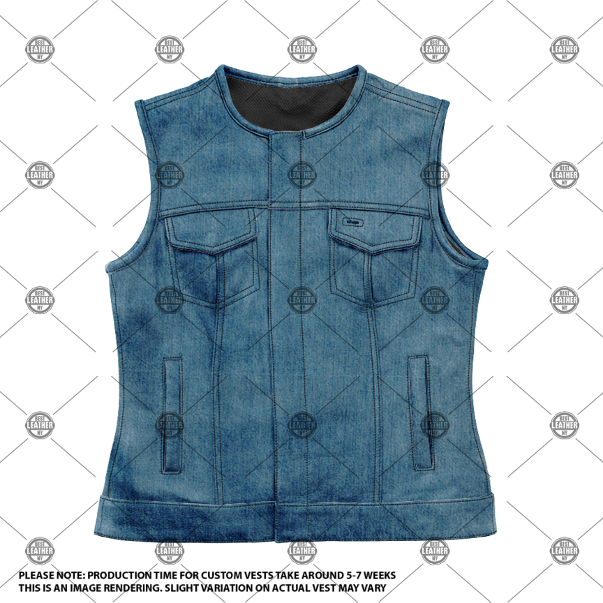 Women's Club Style Vest Custom Builder Best Leather Ny