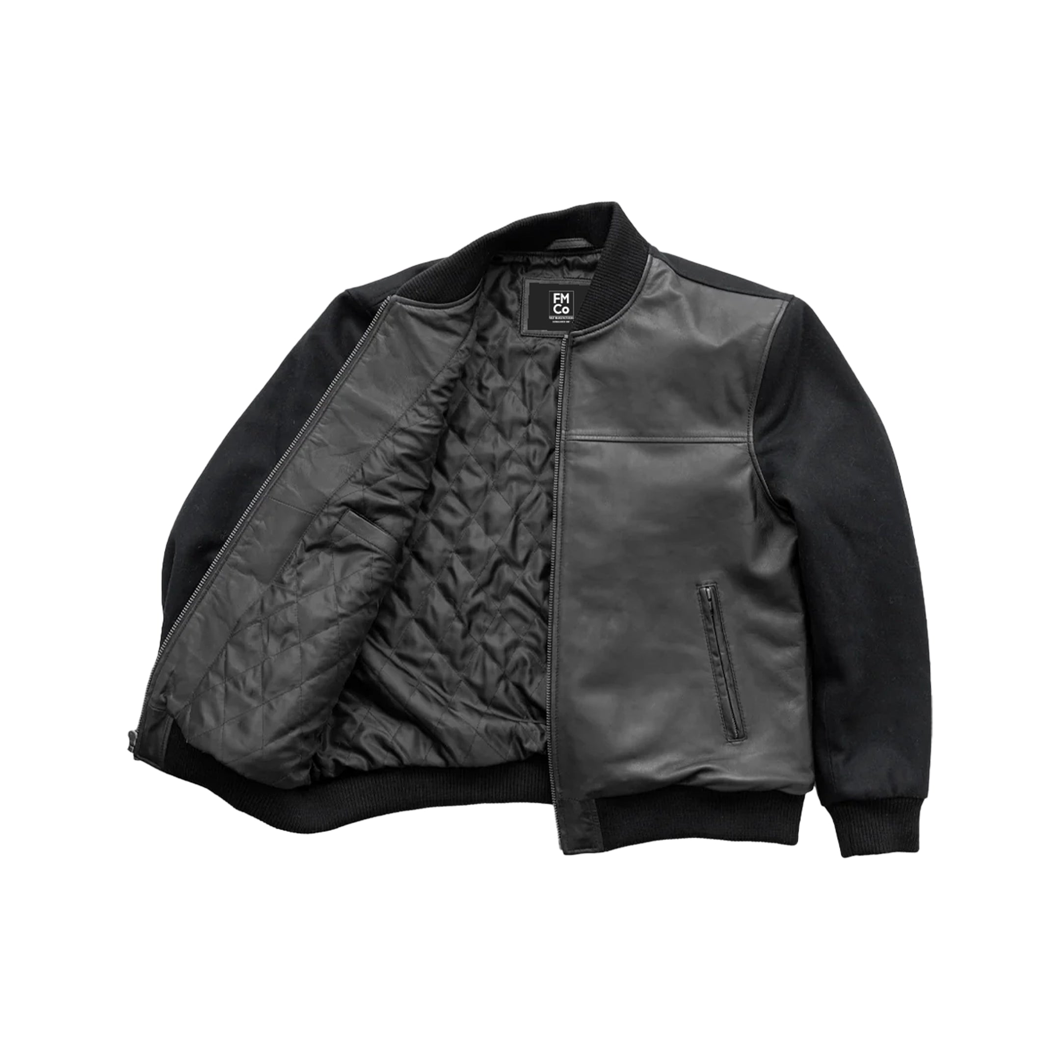 Andre Mens Varsity Leather Jacket Men's Varsity Bomber Jacker FMCo