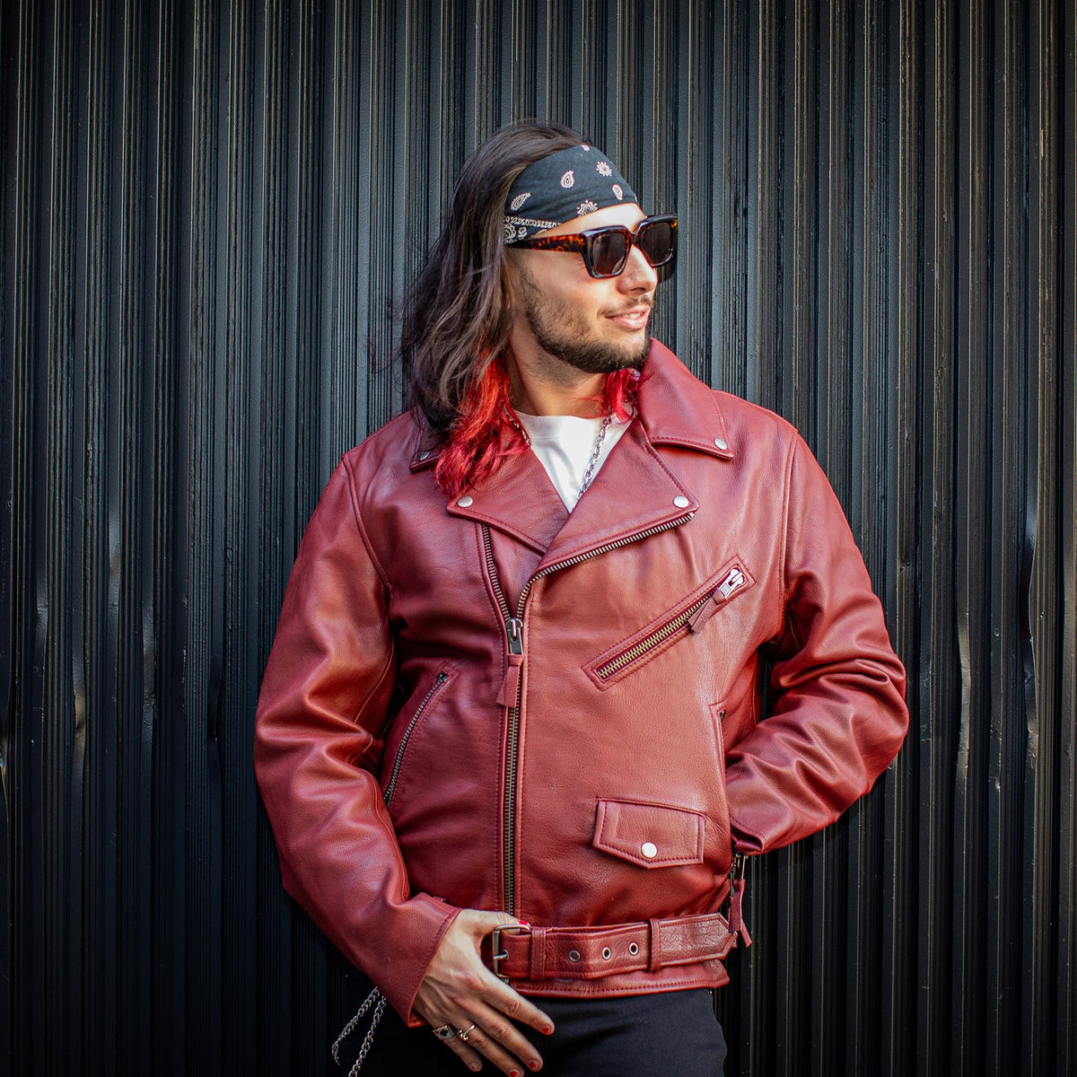 HEROIC Men's Leather Motorcycle Jacket Men's Motorcycle Jacket Best Leather Ny
