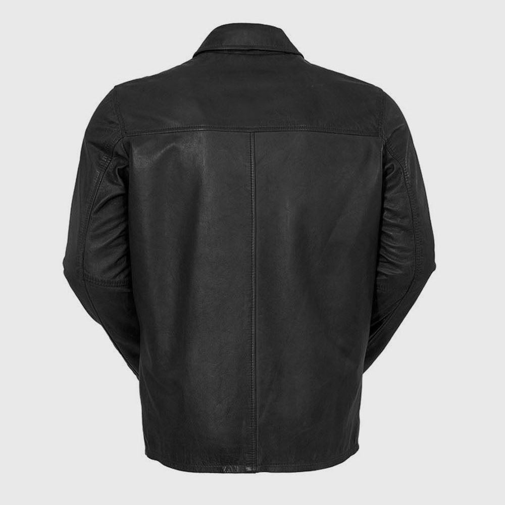 Indiana - Men's Casual Fashion Leather Jacket (Black) Men's Fashion Leather Jacket Best Leather Ny