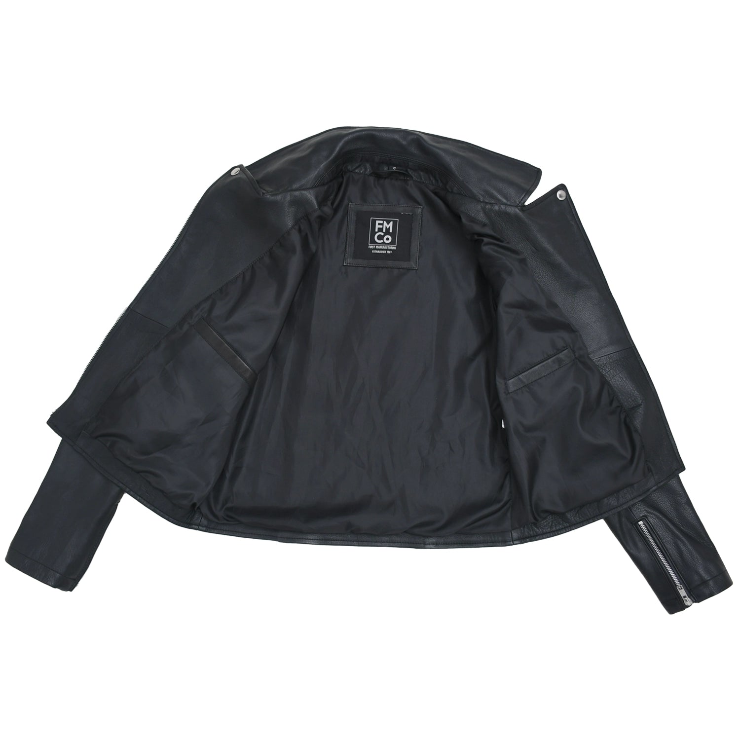 Lennox Moto Style Leather Jacket Women's Fashion Leather Jacket FMCo
