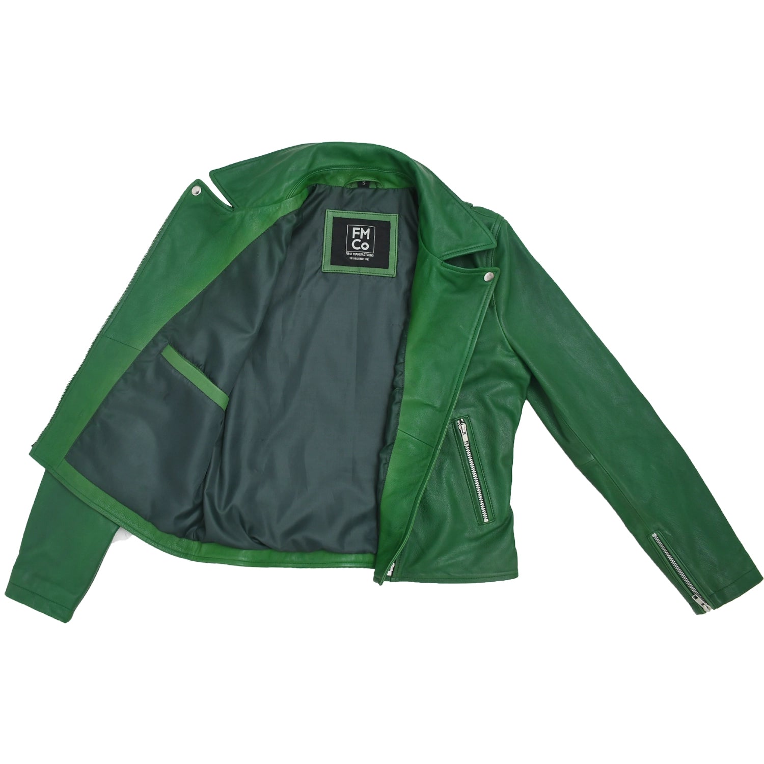 Lennox Moto Style Leather Jacket Women's Fashion Leather Jacket FMCo