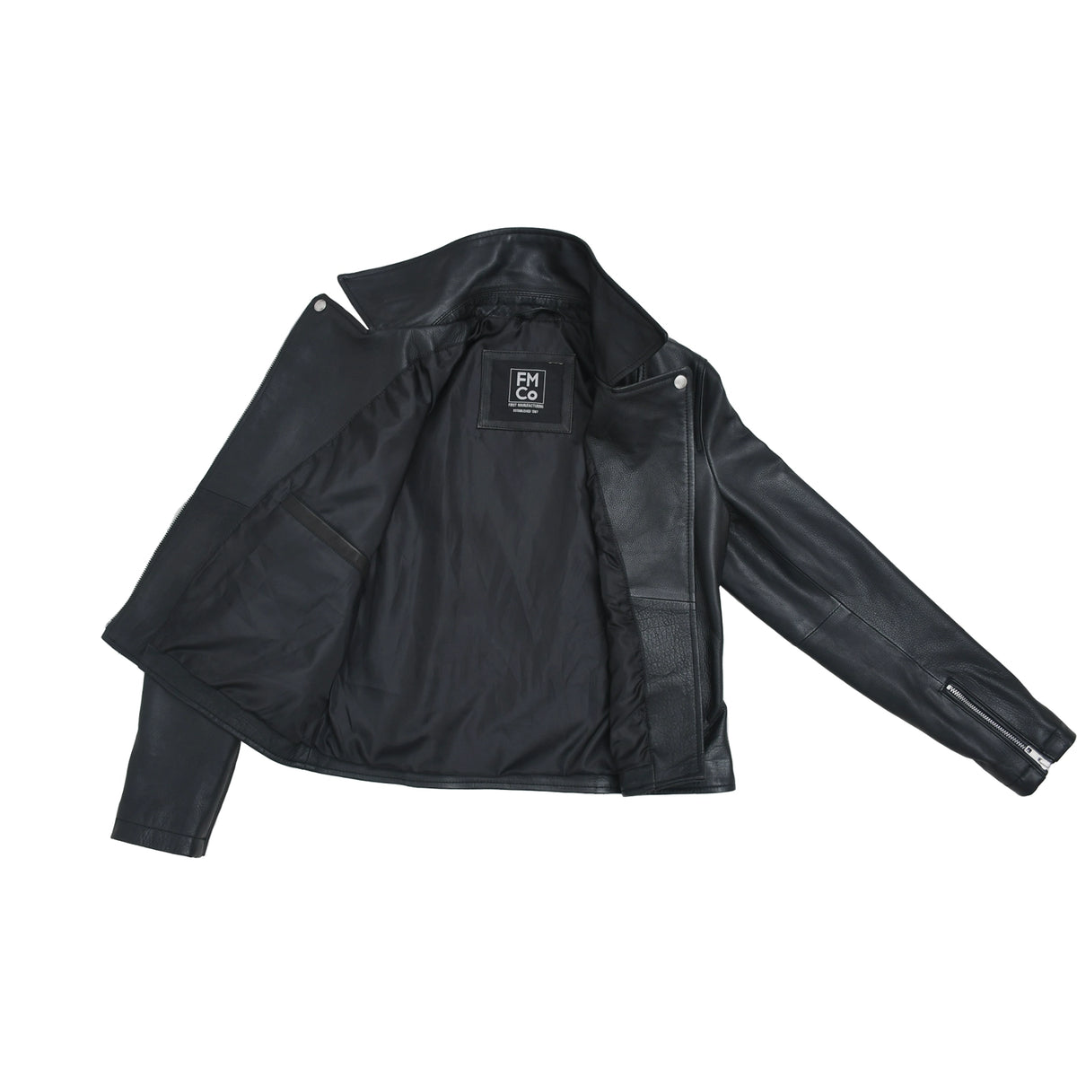 Lennox Moto Style Leather Jacket Women's Fashion Leather Jacket FMCo