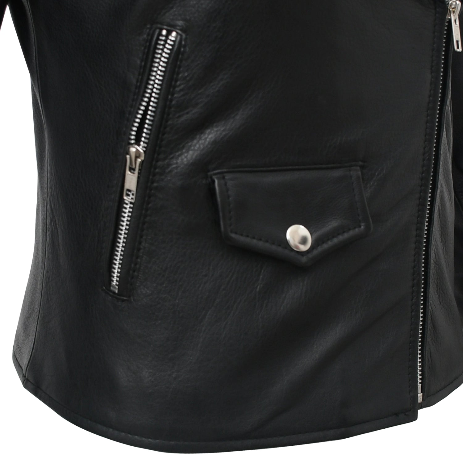 Lennox Moto Style Leather Jacket Women's Fashion Leather Jacket FMCo