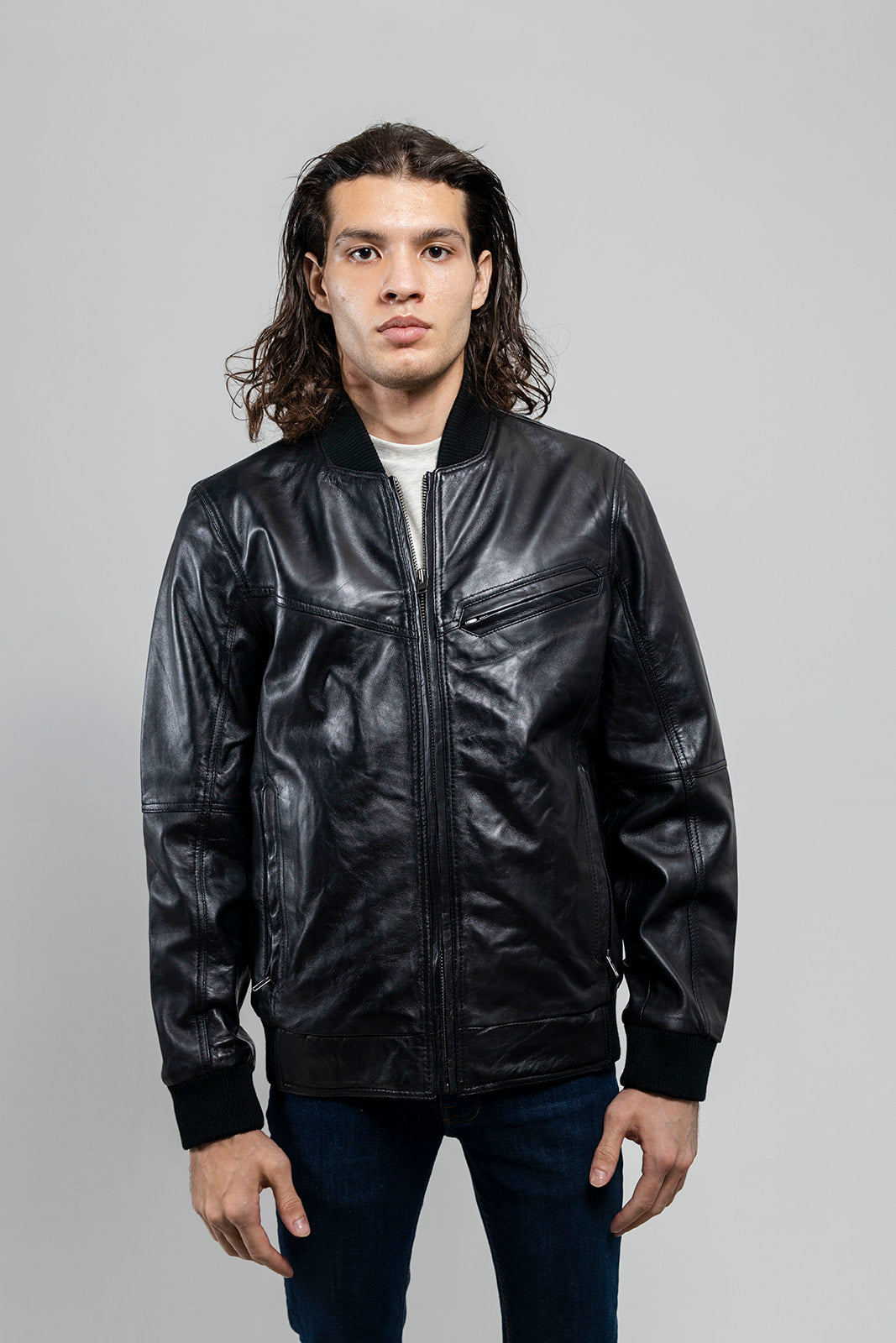 Aviator - Men's Fashion Leather Jacket Men's Fashion Leather Jacket Best Leather Ny Black XS