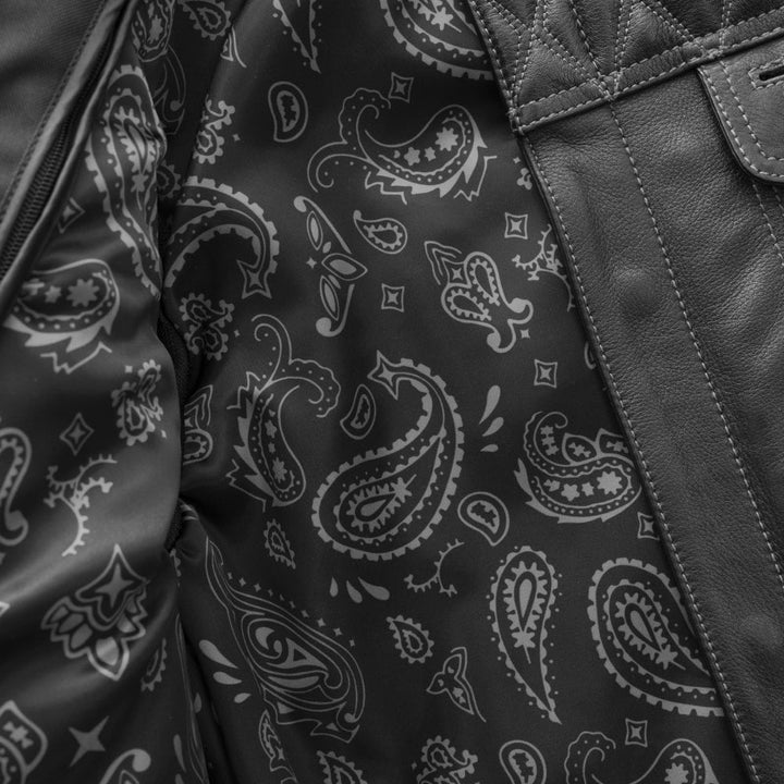 High quality Mens Cafe Style Men's Leather Motorcycle Jackets in black, grey, and red colour.