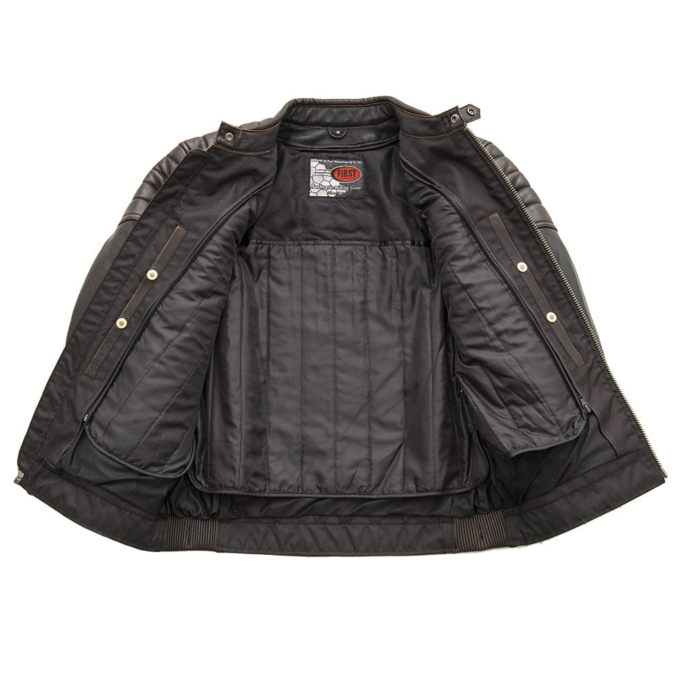 CRUSADER Motorcycle Leather Jacket Men's Motorcycle Jacket Best Leather Ny