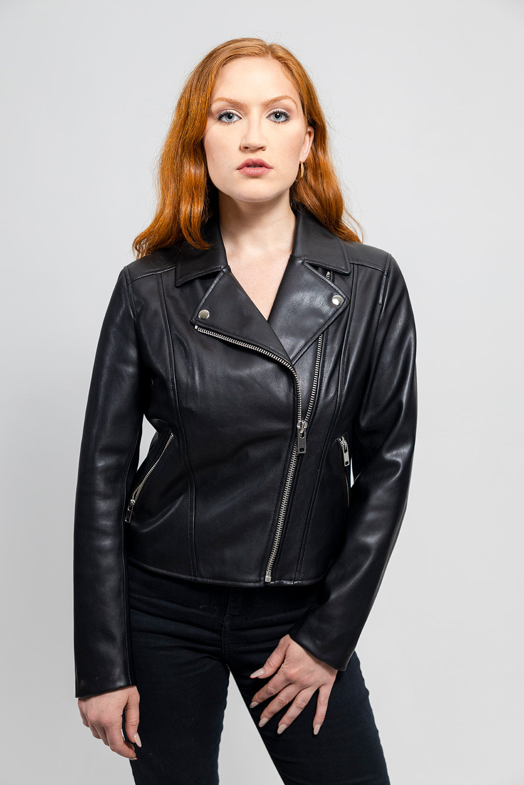 Demi Women's Vegan Faux Leather Jacket Women's Fashion Leather Jacket FMCo