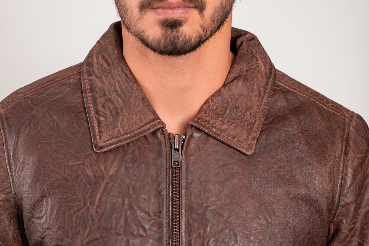 Duke - Men's Bomber Style Leather Jacket Men's Fashion Leather Jacket Best Leather Ny
