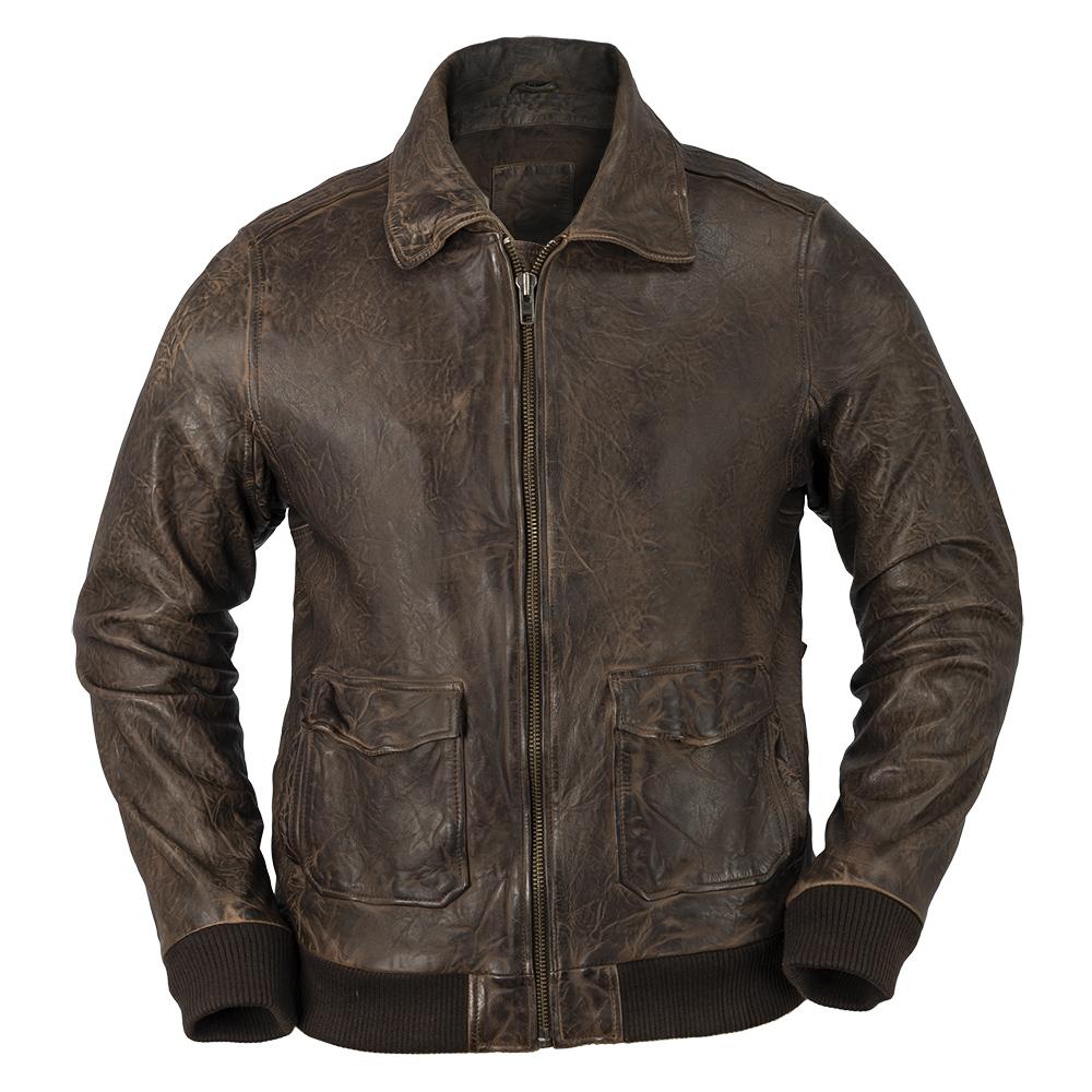 Duke - Men's Bomber Style Leather Jacket Men's Fashion Leather Jacket Best Leather Ny