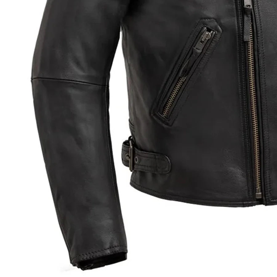 FAST SAGA Men's Leather Motorcycle Jacket Men's Motorcycle Jacket Best Leather Ny