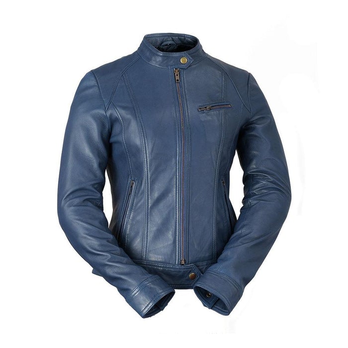 Favorite - Women's Fashion Leather Jacket (Night Blue) Women's Fashion Leather Jacket Best Leather Ny