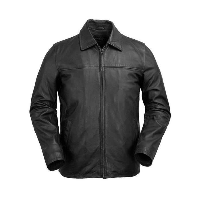 Indiana - Men's Casual Fashion Leather Jacket (Black) Men's Fashion Leather Jacket Best Leather Ny