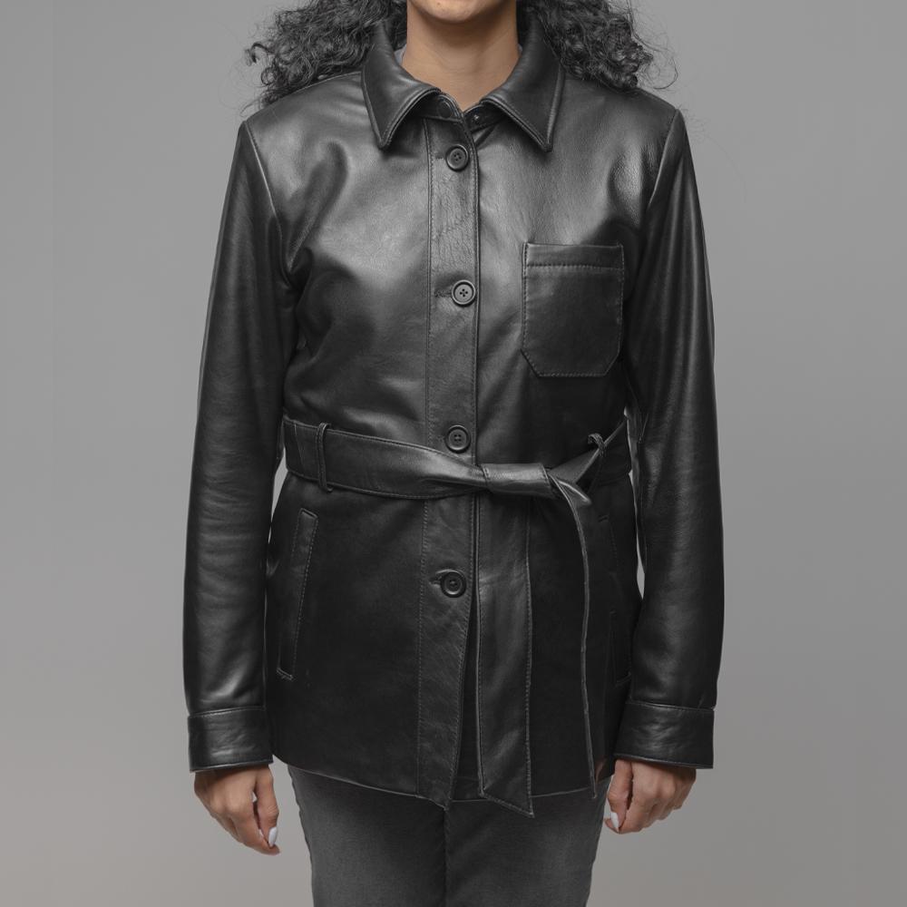 Janely Womens Fashion Leather Jacket Women's New Zealand Lambskin Leather FMCo