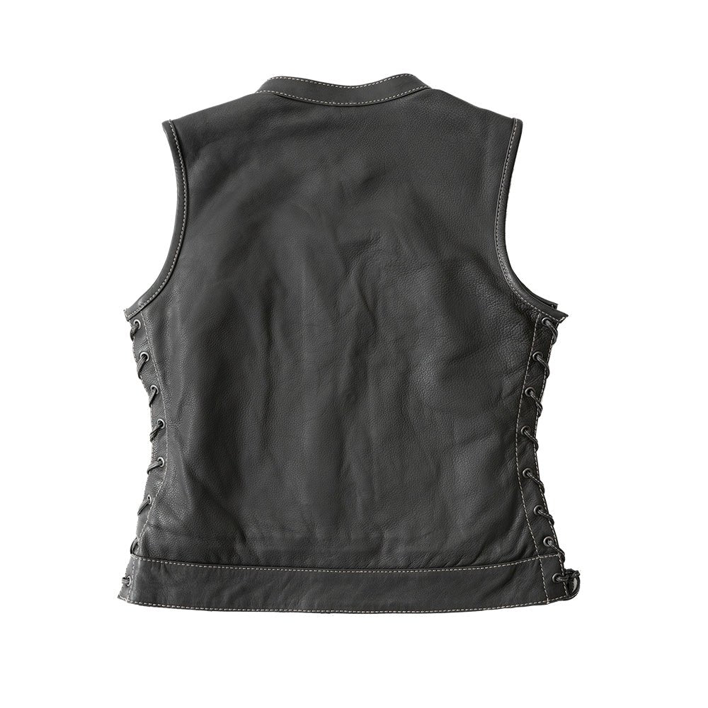 Liberty Women's Club Style Motorcycle Leather Vest - Limited Edition Factory Customs Best Leather Ny