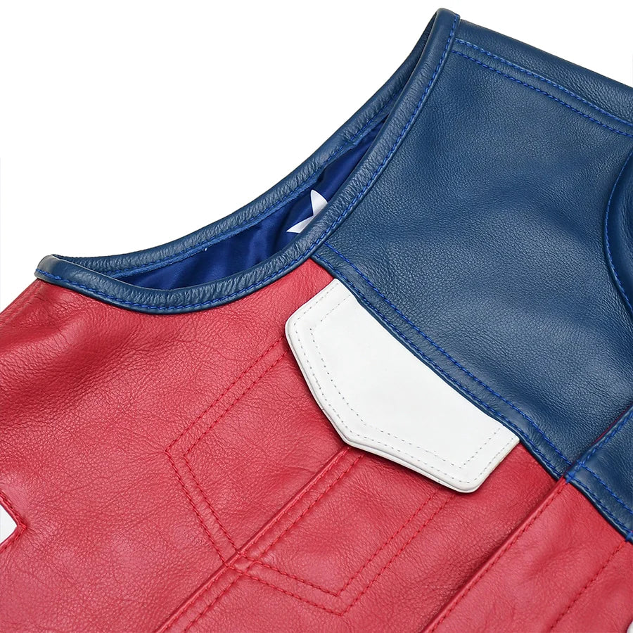 Patriot Rebel Men's Motorcycle Leather Vest Men's Leather Vest Best Leather Ny