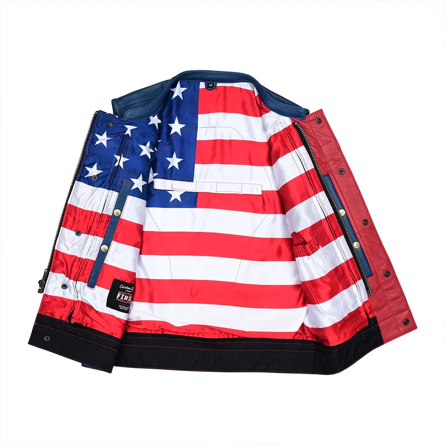 Patriot Rebel Men's Motorcycle Leather Vest Men's Leather Vest Best Leather Ny