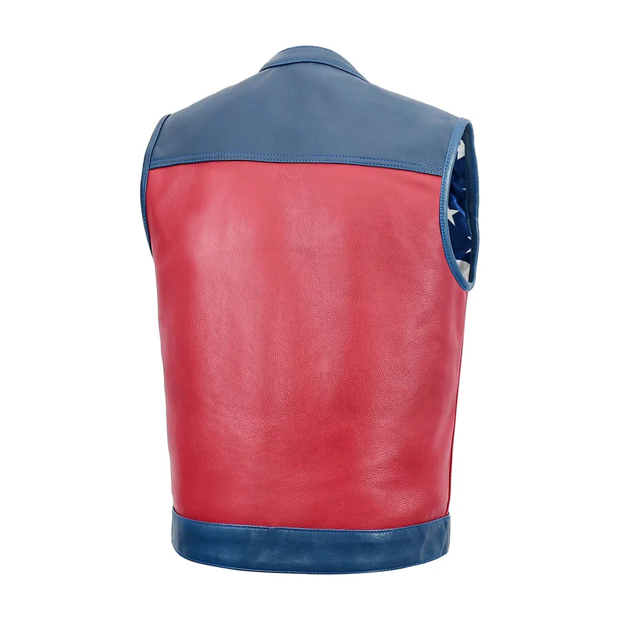 Patriot Rebel Men's Motorcycle Leather Vest Men's Leather Vest Best Leather Ny