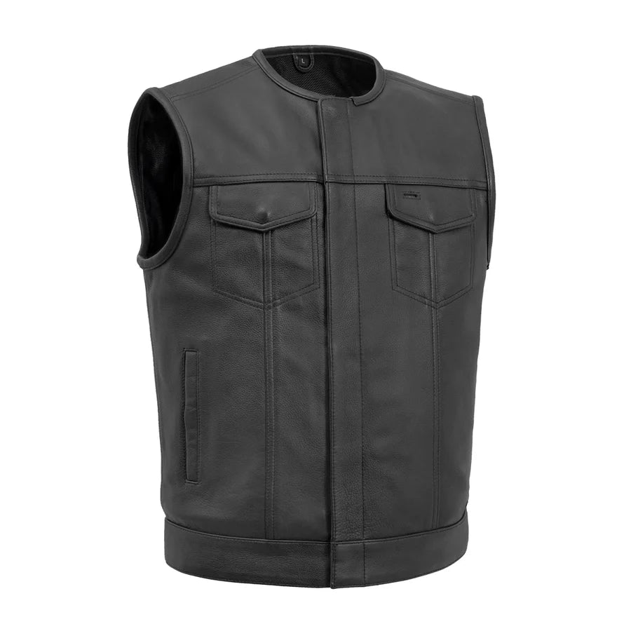 LOGAN - Motorcycle Leather Vest Men's Leather Vest Best Leather Ny