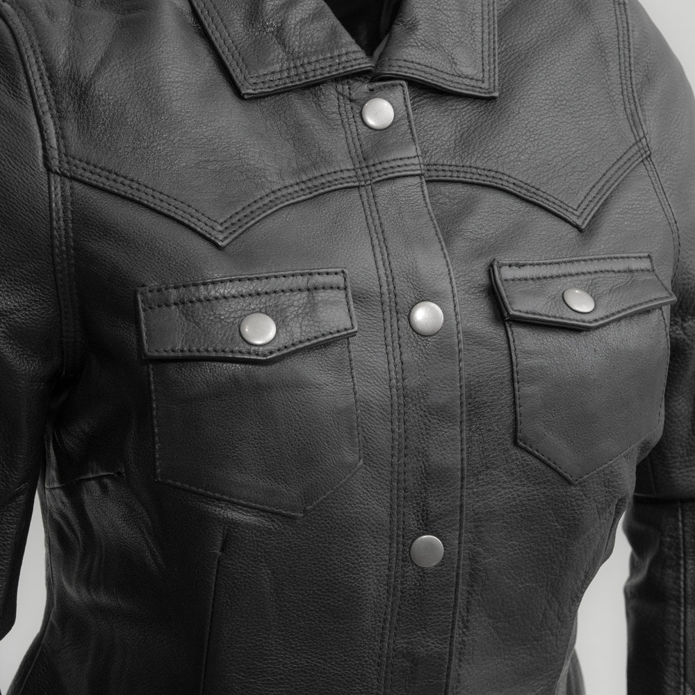 Zenith Women's Leather Motorcycle Shirt Women's Motorcycle Leather Jacket Best Leather Ny