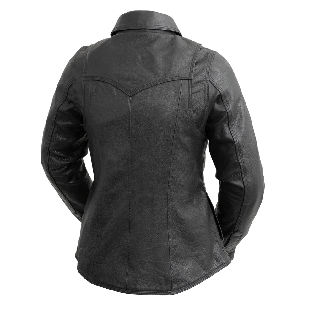 Zenith Women's Leather Motorcycle Shirt Women's Motorcycle Leather Jacket Best Leather Ny